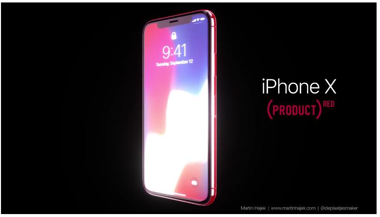 คอนเซ็ปต์ iPhone X สีแดง PRODUCT(RED)