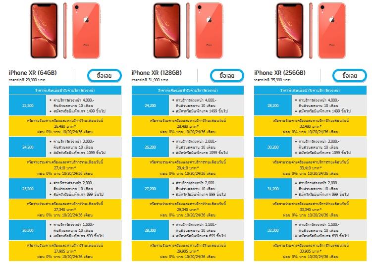 โปรโมชั่น iPhone XS, XS Max และ XR