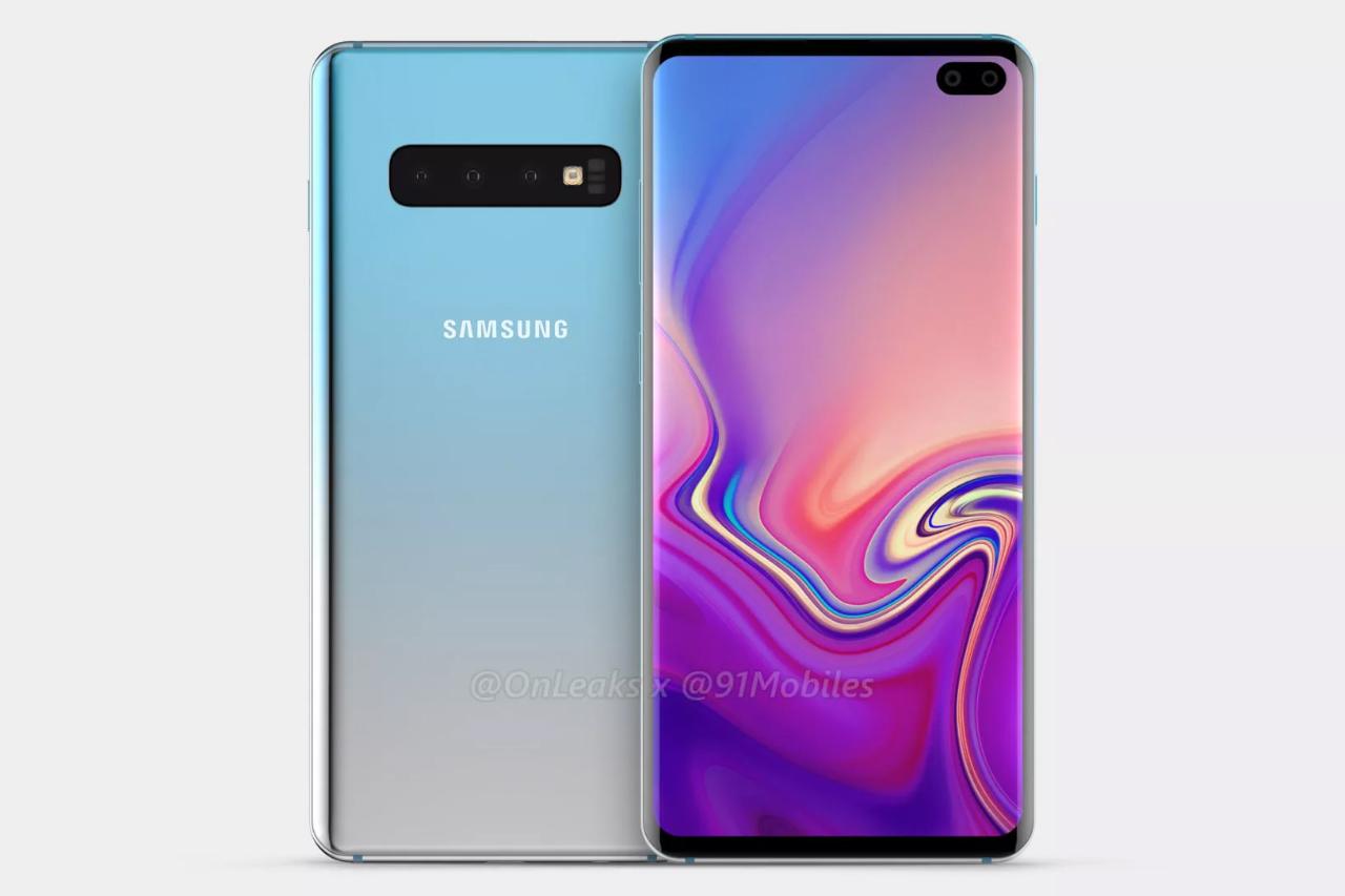 ภาพ Render ของ  Samsung Galaxy S10+