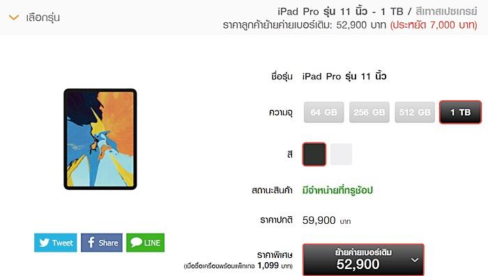 โปรโมชั่นและราคาของ iPad Pro 2018