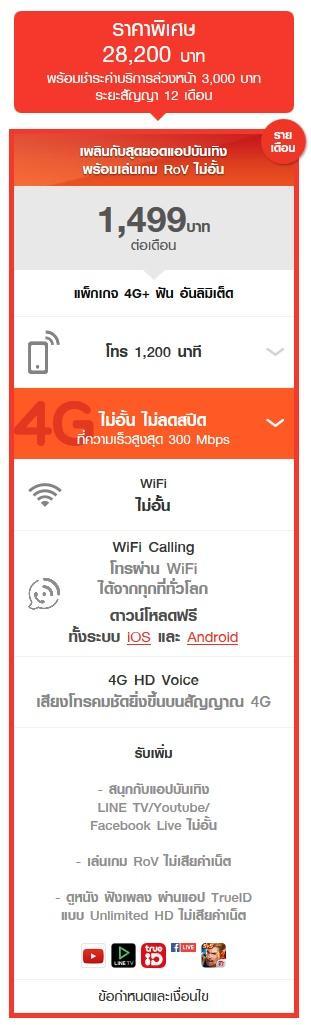 ราคา iPhone จาก Truemove H