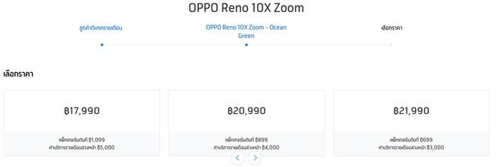 ราคาของ OPPO Reno