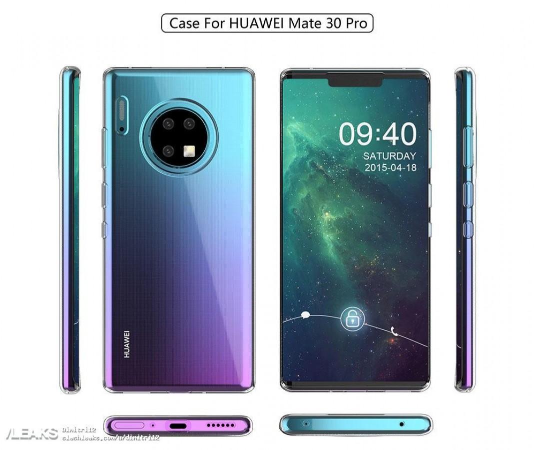 Rumored renders of Huawei Mate 30 Pro
