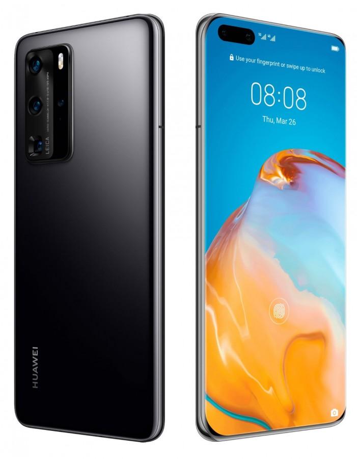 Huawei P40 in black and silver