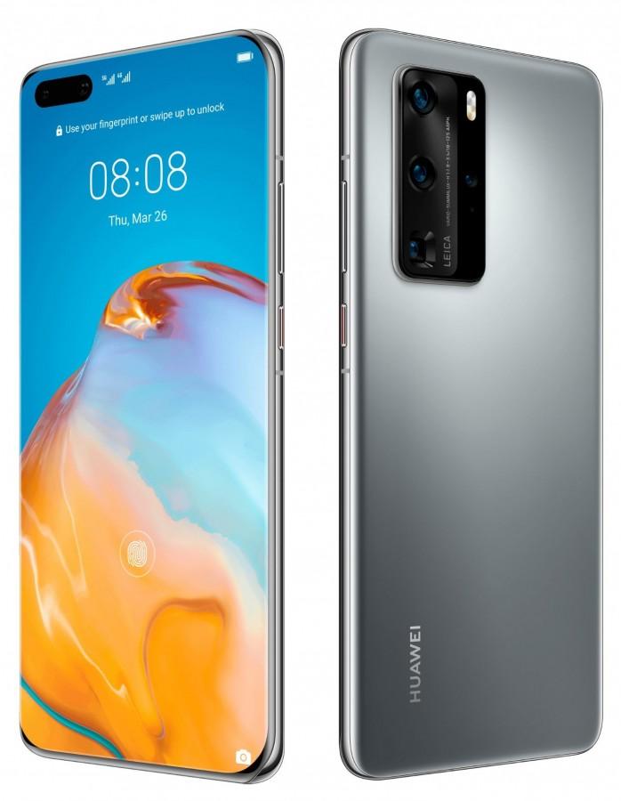 Huawei P40 in black and silver