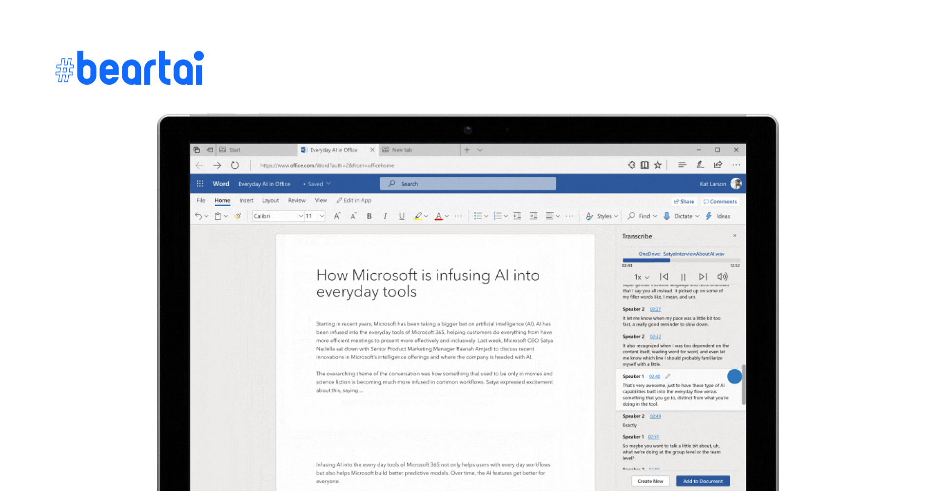 Word เพิ่มฟีเจอร์แปลงเสียงเป็นข้อความได้ง่าย ๆ สำหรับผู้ใช้ Microsoft 365