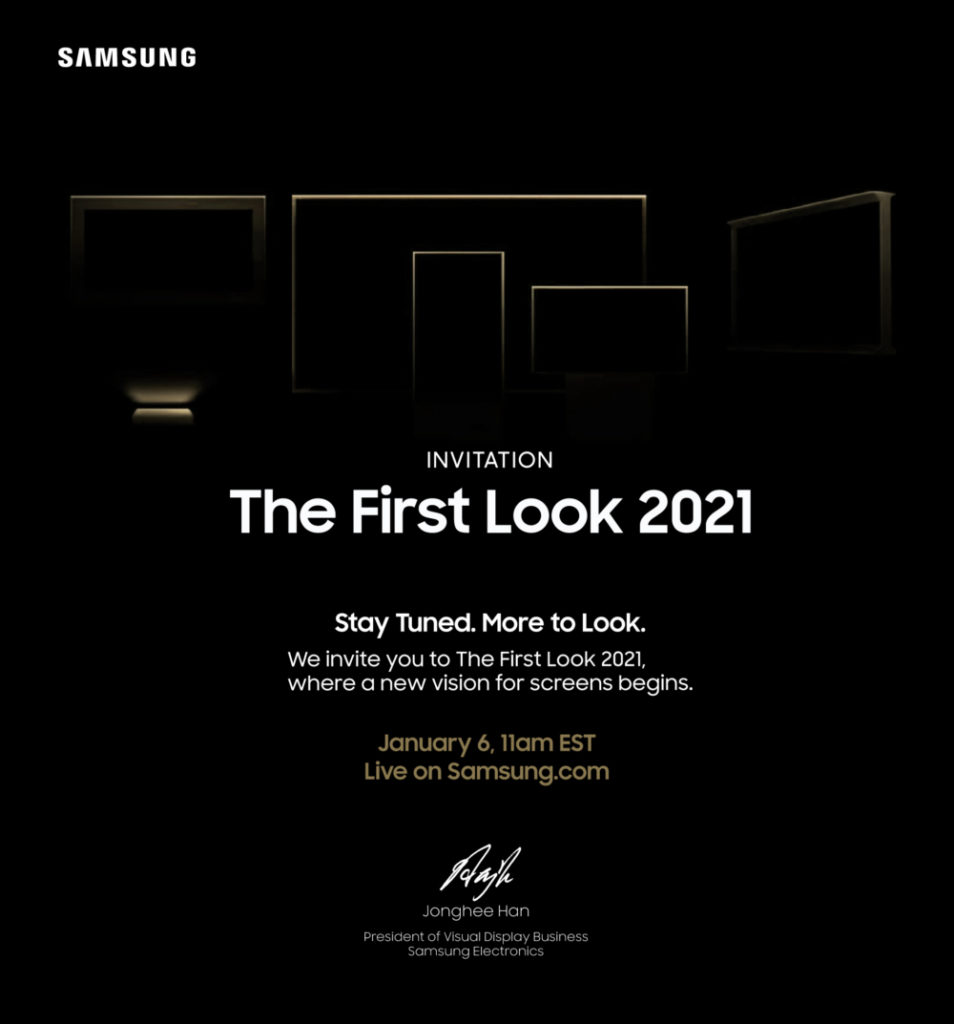 Samsung ประกาศจัดงาน The First Look 2021 6 มค ปีหน้า