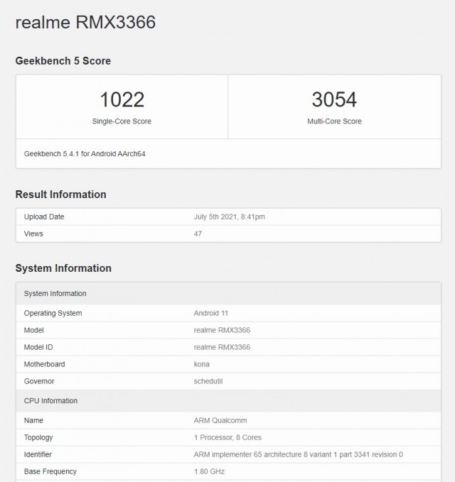 Realme X9 Pro โผล่ทดสอบบน Geekbench เผยมาพร้อมชิป Snapdragon 870