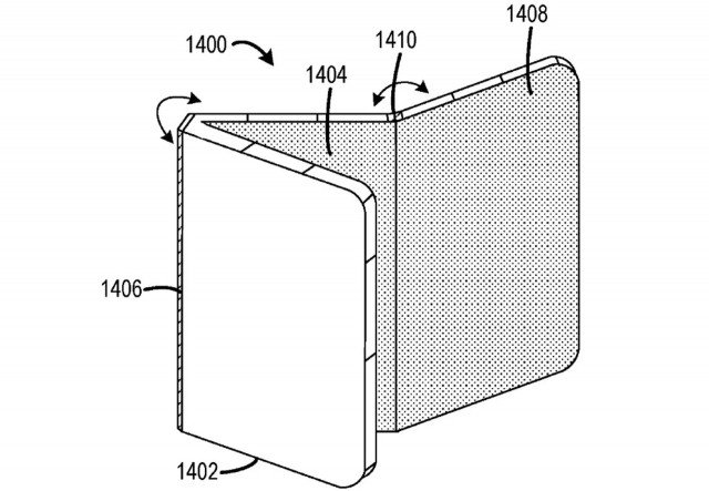 Microsoft จดสิทธิบัตรสมาร์ตโฟน Surface พับจอได้ 3 ส่วน