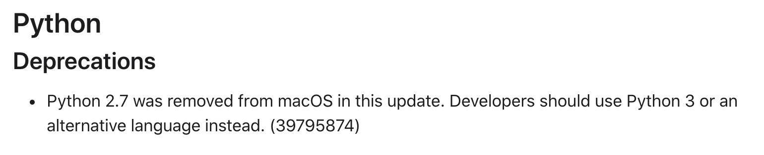Apple ถอด Python 2 ออกจาก macOS 123