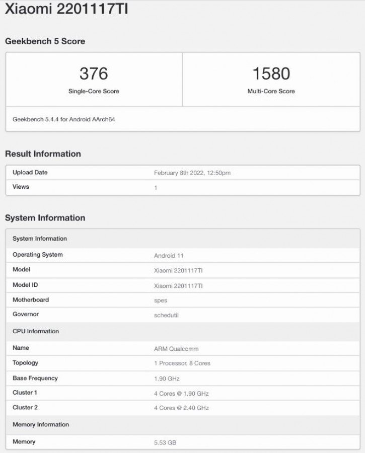 Xiaomi Redmi Note 11 4G โผล่ทดสอบบน Geekbench  มาพร้อมชิป Snapdragon 680