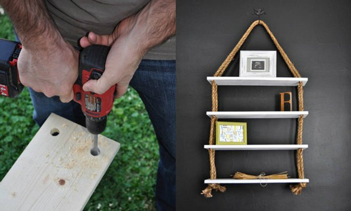 DIY ชั้นวางของแขวนผนัง