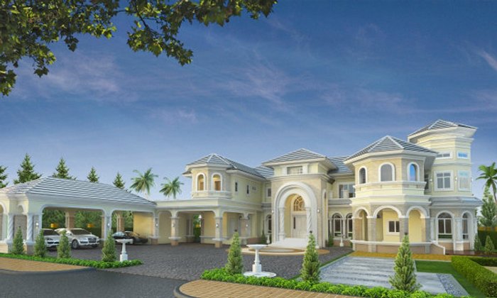 แบบบ้านหรู คฤหาสน์ 2 ชั้น สไตล์ Modern Classic เรียบหรู ดูดีมีสไตล์