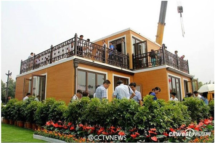 จีนสร้างบ้าน 2 ชั้นจากเครื่องพิมพ์ 3D ประกอบเป็นบ้านแค่ 3 ชั่วโมง