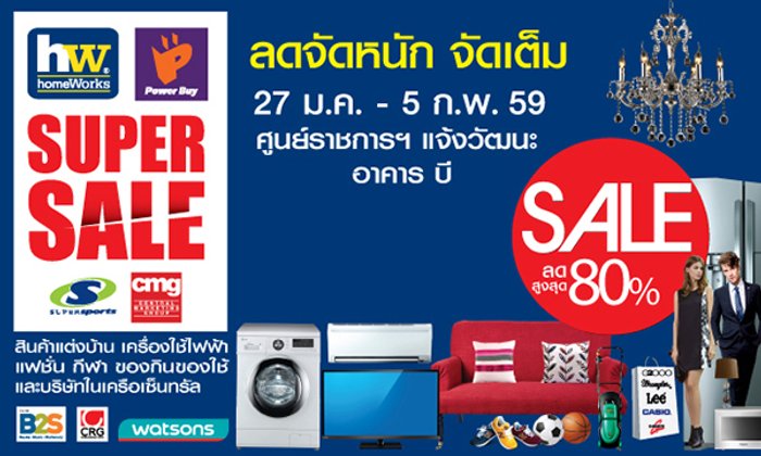 ลดจัดหนัก จัดเต็ม สูงสุด 80% วันนี้ที่ศูนย์ราชการฯ แจ้งวัฒนะ