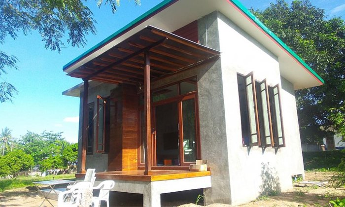 รีวิวบ้านสไตล์ Modern Loft บ้านปูนขัดมัน ตกแต่งตามใจ สวยหลังเล็กชั้นเดียว งบ 4.5แสน