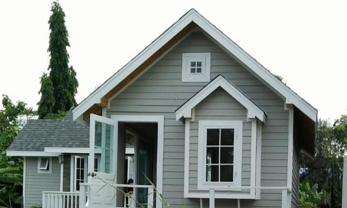 แบบบ้านคอทเทจสไตล์ (Cottage Style) หลังเล็กราคา 295,000 บาท