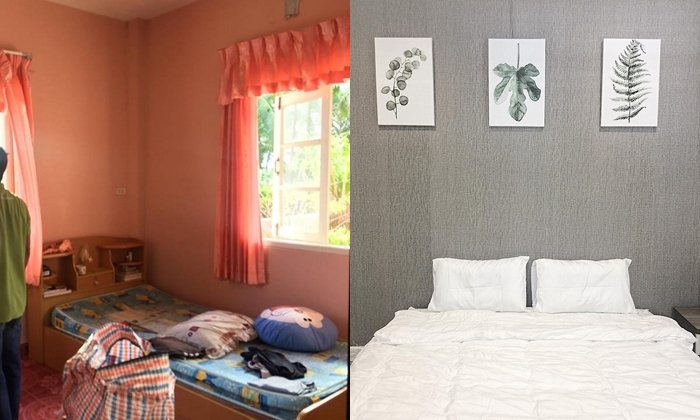 รีโนเวทห้องนอน ให้เป็นห้องพักเหมือนนอนโรงแรมด้วยตัวเองในงบหลักหมื่น