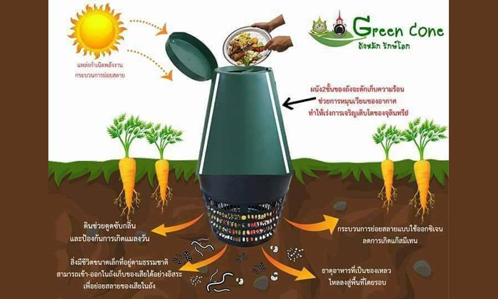 รู้จัก "Green Cone ถังหมักรักษ์โลก" วิธีจัดการขยะอินทรีย์จากครัวเรือน