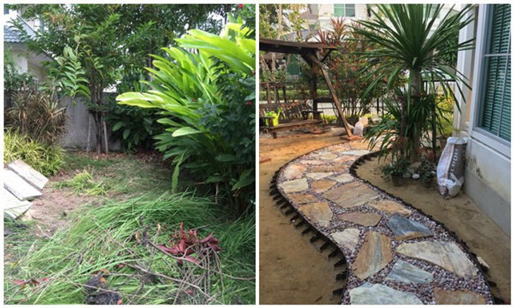 Before & After จัดสวนด้วยตัวเอง จากที่คิดว่าไม่ไหว 4 เดือนผ่านไป "ไฉไล" เกินจริง