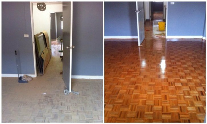 Renovate พื้นปาร์เก้ด้วยตัวเอง งบไม่ถึง 5,000 บาท