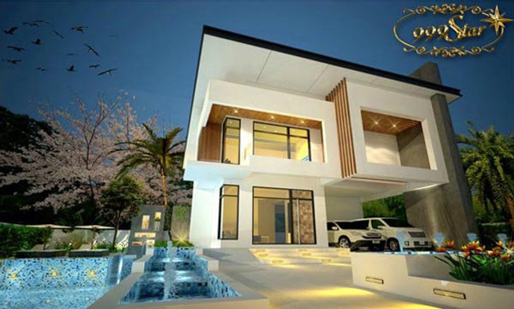 แบบบ้าน 2 ชั้น สไตล์โมเดิร์น เรียบหรู ดูดี