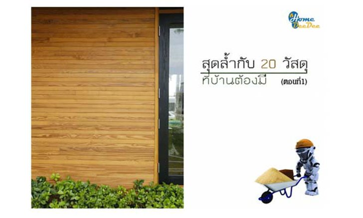 สุดล้ำกับ 20 วัสดุที่บ้านต้องมี (ตอนที่1)