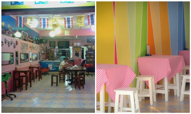 เปลี่ยนร้านไอศกรีม "สีเลี่ยน" ด้วยผนัง "สีรุ้ง" แบบทำเอง