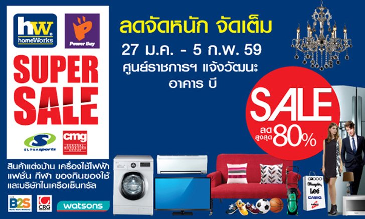 ลดจัดหนัก จัดเต็ม สูงสุด 80% วันนี้ที่ศูนย์ราชการฯ แจ้งวัฒนะ