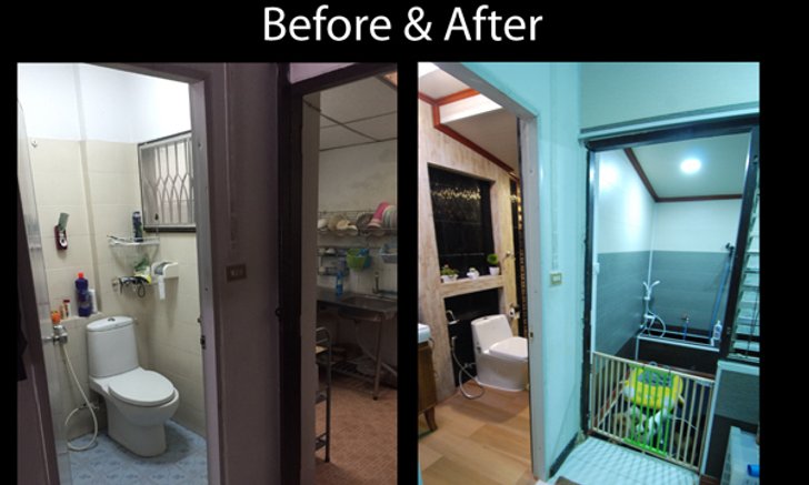 รีโนเวทห้องน้ำแคบๆ ให้กลายเป็นห้องน้ำรับแขกได้ไม่อาย