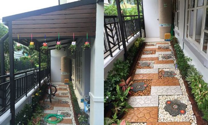 จัดสวนสำหรับบ้านหลังน้อยๆ (ทำเองทุกขั้นตอน)