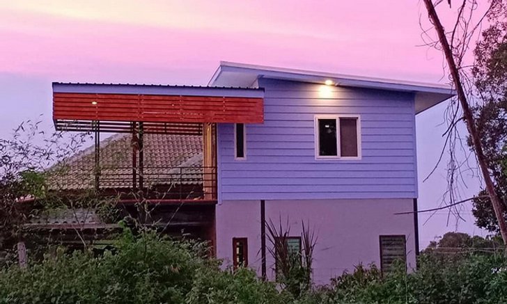 บ้านทรงโมเดิร์นลอฟท์ กะทัดรัดเรียบง่าย ตกแต่งภายในแนวปูนเปลือยในงบ 200,000+ บาท