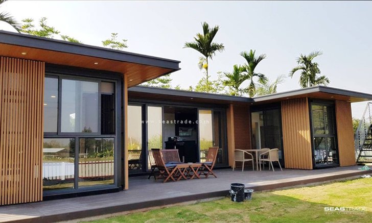 บ้านสำเร็จรูปชั้นเดียว สไตล์โมเดิร์นเรียบหรู 2 ห้องนอน 2 ห้องน้ำ พื้นที่ใช้สอย 60 ตร.ม.
