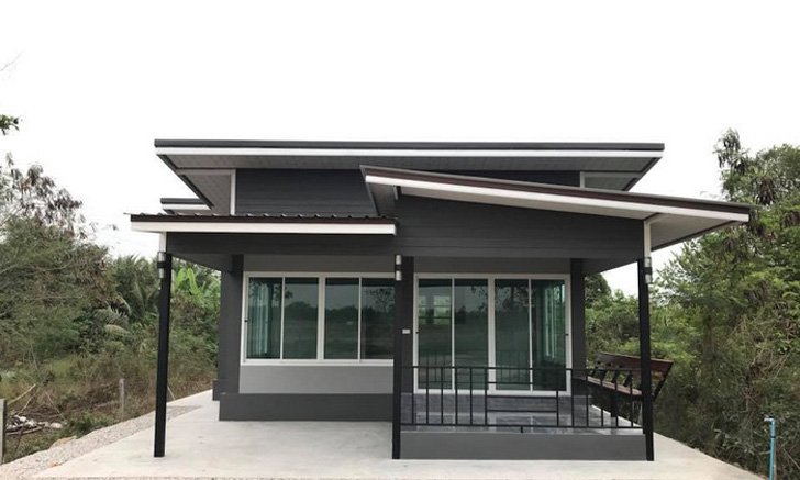 บ้านโมเดิร์นราคาประหยัด ขนาดกะทัดรัดสำหรับคู่รักหรือคนโสด งบประมาณ 450,000 บาท