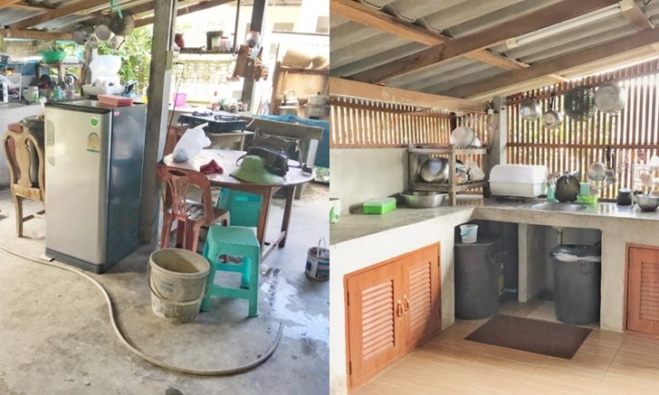 ชวนมาทุบกระปุก! “รีโนเวทห้องครัวไทย”ในงบไม่เกิน 15,000 บาท ดีไซน์ปูนเปลือยน่าใช้งาน พร้อมฟังก์ชั่นครบครัน