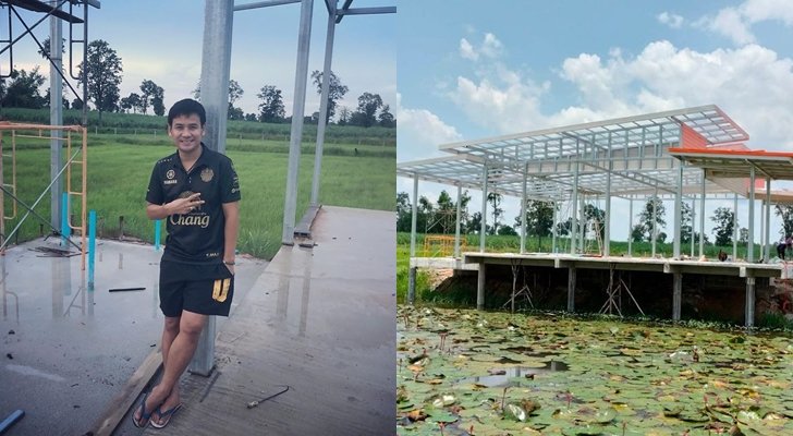 บ้านหลังใหม่ “ไผ่ พงศธร” สร้างให้แม่ หวังให้พักผ่อนตอนทำนา