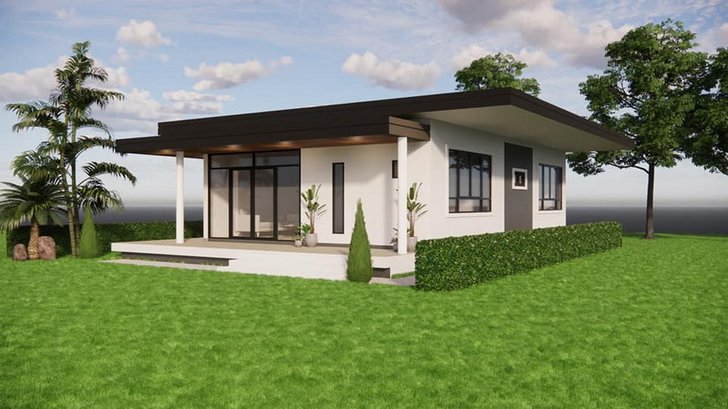 ออกแบบบ้านโมเดิร์นชั้นเดียว แบบบ้านโมเดิร์น