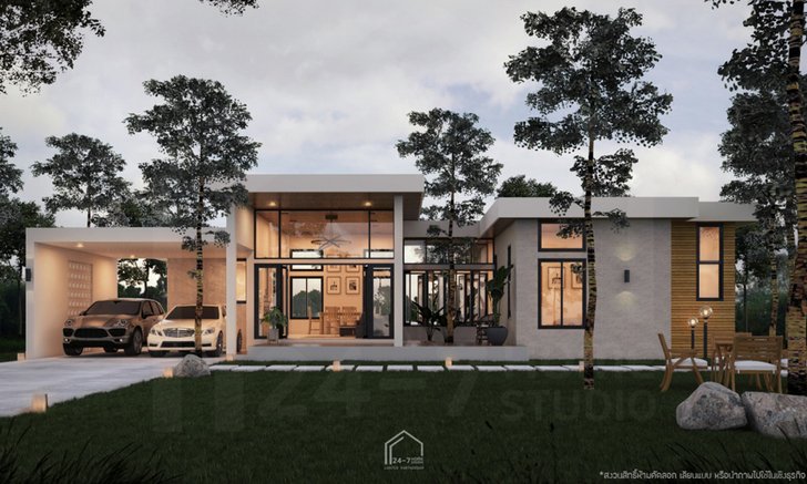 Tropical Home บ้านสไตล์โมเดิร์นทรอปิคอลที่ถูกโอบรอบด้วยสวนยางพารา