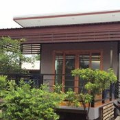 แบบบ้านชั้นเดียว 1 ห้องนอน 1 ห้องนั่งเล่น งบ 180,000 บาท