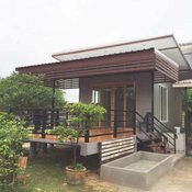 แบบบ้านชั้นเดียว 1 ห้องนอน 1 ห้องนั่งเล่น งบ 180,000 บาท