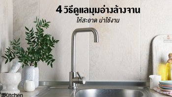 4 วิธีดูแลมุมอ่างล้างจานให้สะอาด น่าใช้งาน