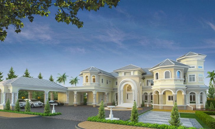 แบบบ้านหรู คฤหาสน์ 2 ชั้น สไตล์ Modern Classic เรียบหรู ดูดีมีสไตล์