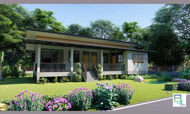 แบบบ้านเพิงหมาแหงนสไตล์ลอฟท์ 2 ห้องนอน 2 ห้องน้ำ ดีไซน์มีเอกลักษณ์ สวยงามในรูปแบบปูนเปลือย