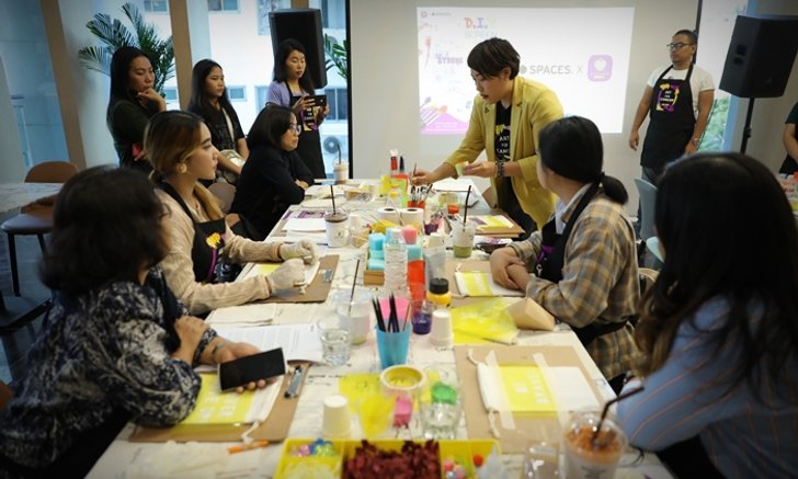 Spaces โคเวิร์กกิ้ง สเปชร่วมสร้างสุขเพื่อสังคมกับกิจกรรม Spaces x Art for Cancer workshop