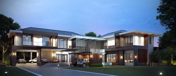 แบบบ าน 2 ช น สไตล modern contemporary
