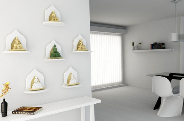 Innolife อินโนไลฟ์ หิ้งพระ หมู่1 เล็กมินิ Mini Buddha Shelf2 white 620x406 inspiration highlight design decorative item 
