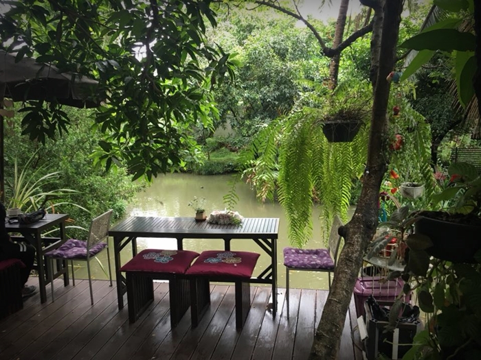 แบบร้านกาแฟในบ้านสวน