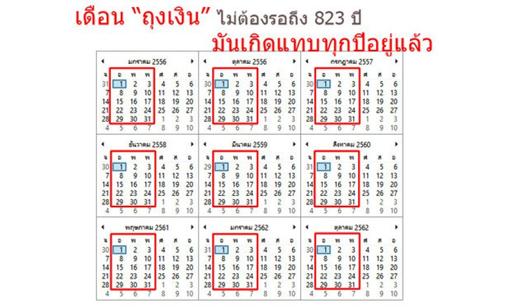 ฮือฮา! 5พฤหัสบดี 5 ศุกร์ 5 เสาร์ มกราคม ปี 58