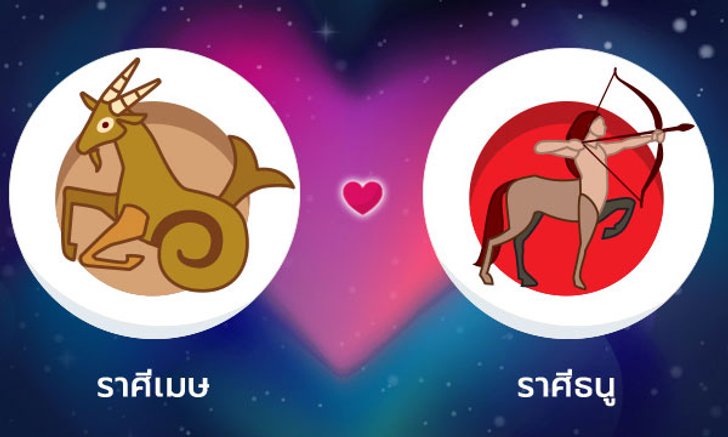 ผลทำนายดวงสมพงศ์ของชาว ราศีเมษ กับ ราศีธนู โดยอาจารย์ลี่