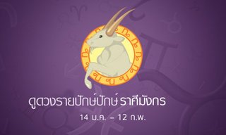 ดูดวงรายปักษ์ ราศีมังกร